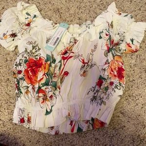 clemens off the shoulder cropped top